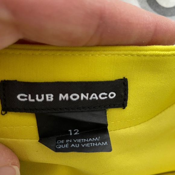 Club Monaco Yellow A-line skirt - Picture 2 of 2
